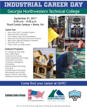 Flyer for Industrial Career Day on the FCC.